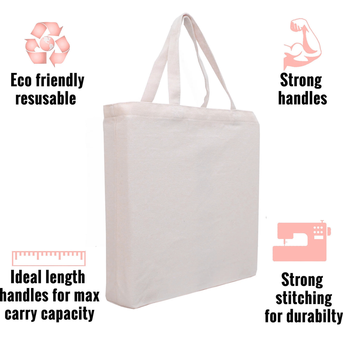 Tote Cotton Bag - Pink